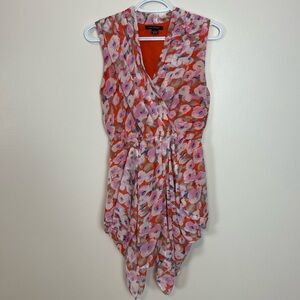 QED London Floral Chiffon Dress | Bright Spring Sleeveless Mini Dress